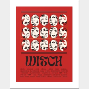 Witch in Different Languages Posters and Art